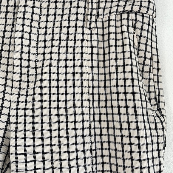 Anthropologie, Black and White Gingham Print,Essential Slim Pants, Size 2 - Picture 6 of 16